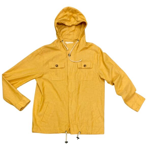 EZEKIEL Women's Mustard Yellow / Gold Hooded 100% Cotton Jacket Sz XL - Picture 1 of 6
